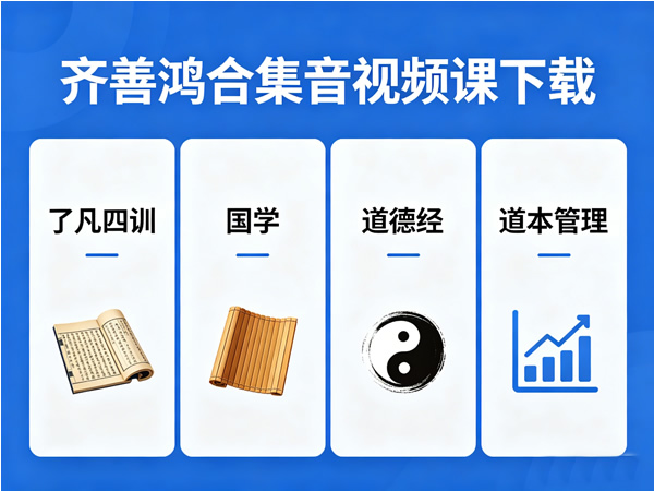 齐善鸿合集音视频课下载 了凡四训|国学|道德经|道本管理